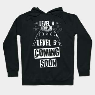 Level 4 Complete, white theme Hoodie